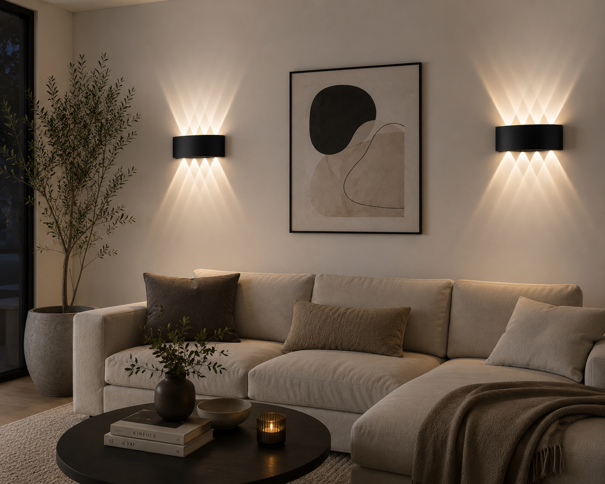 Applique Murale LED – Halo Noir Élégant