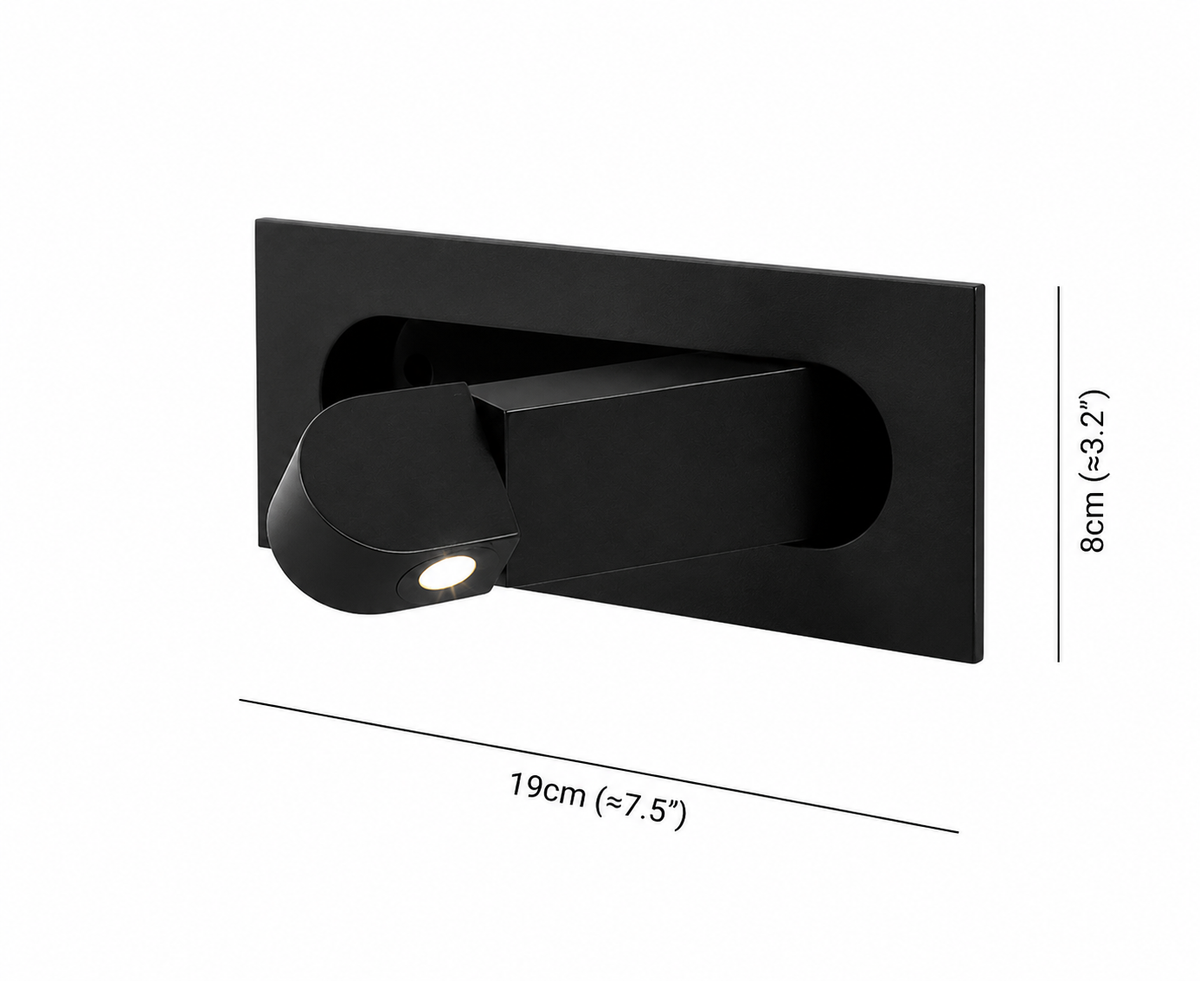 Applique Murale – Spot Noir Minimaliste