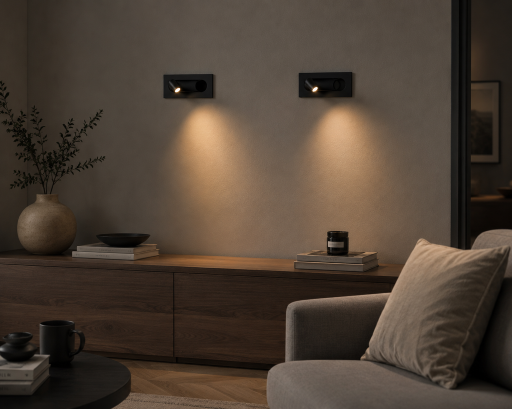 Applique Murale – Spot Noir Minimaliste