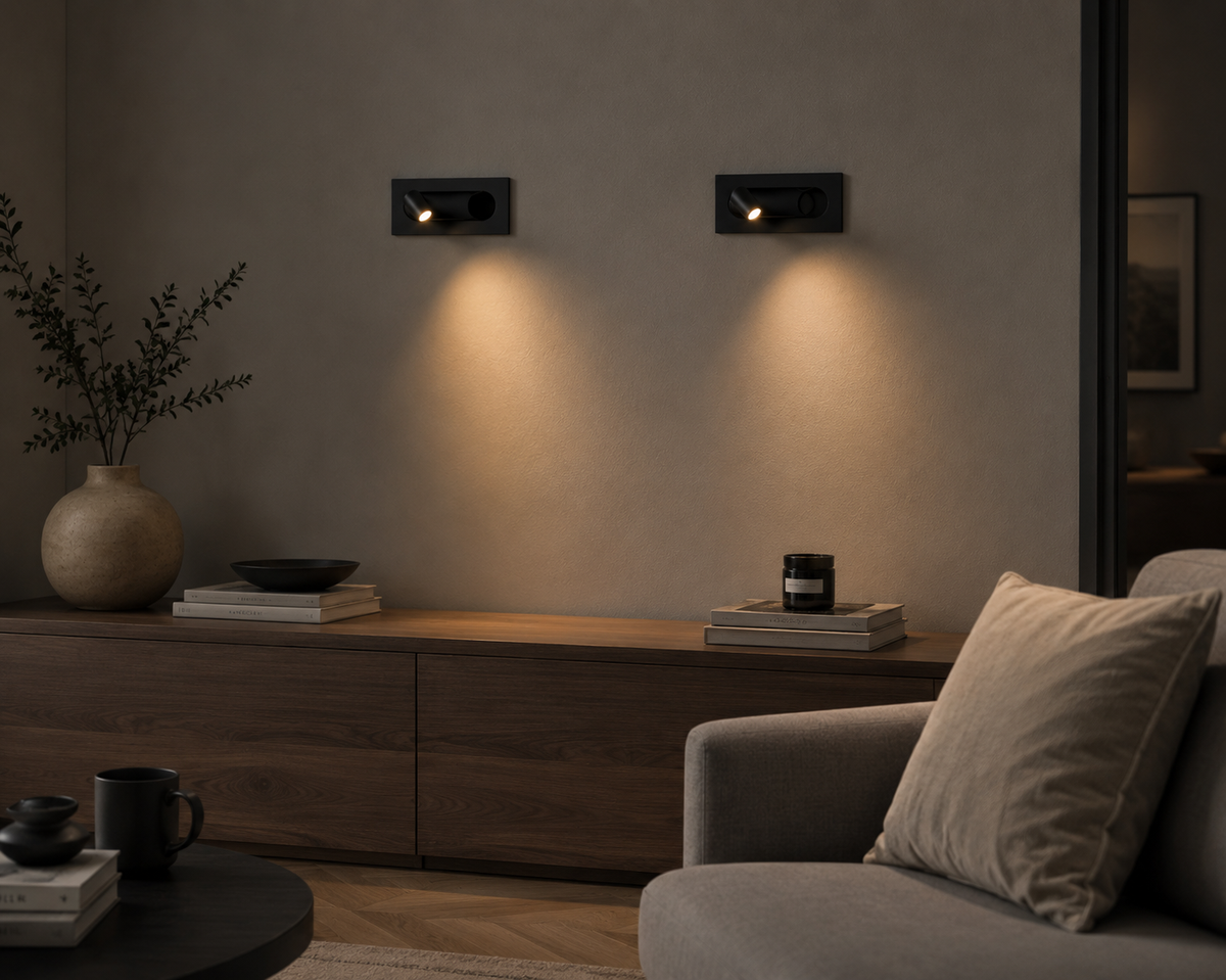 Applique Murale – Spot Noir Minimaliste