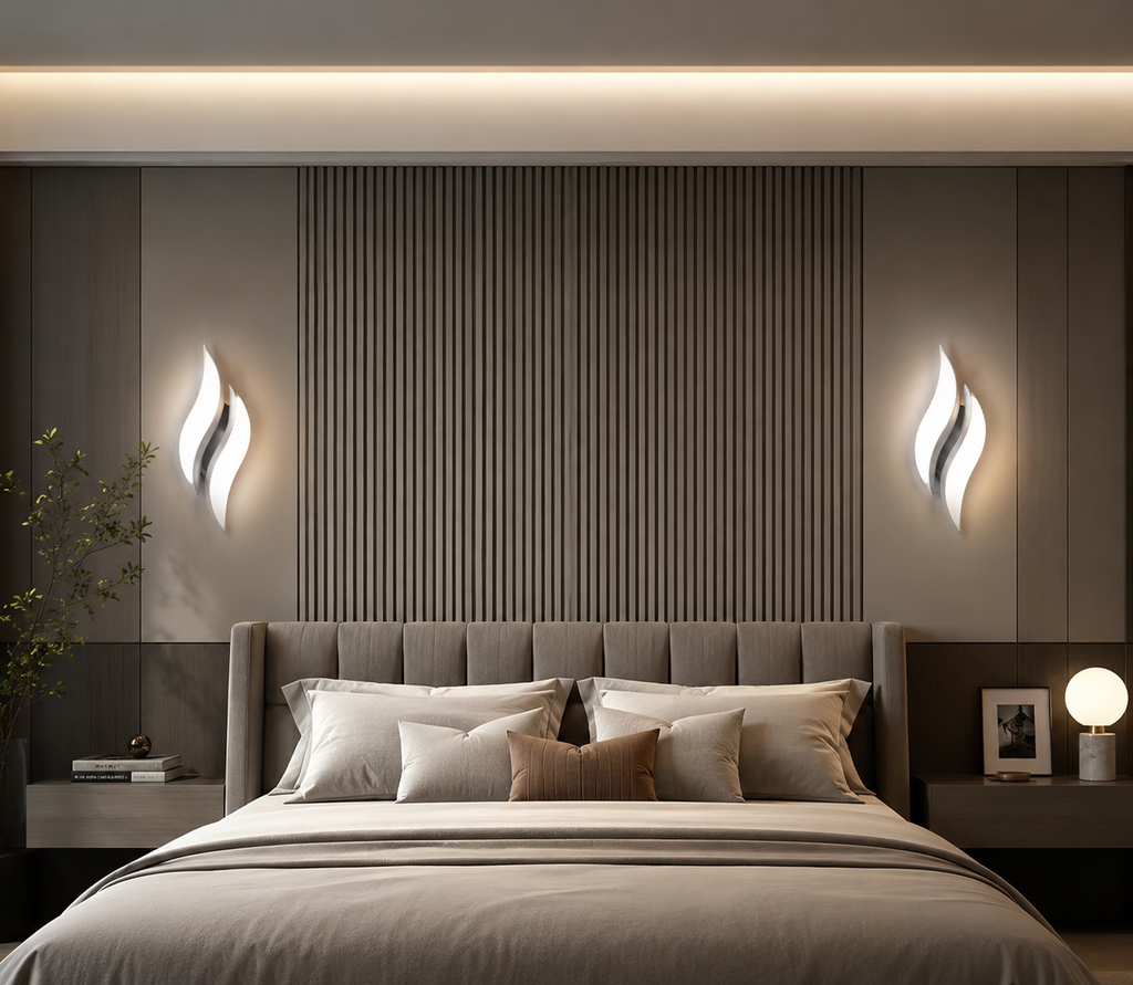 Applique murale LED Flamme Blanche