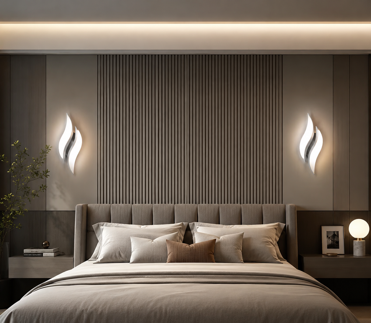 Applique murale LED Flamme Blanche