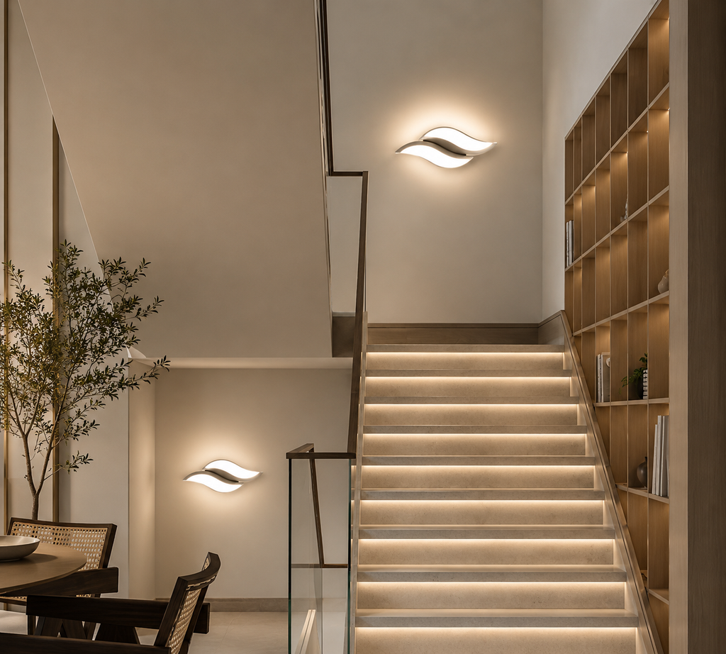 Applique murale LED Flamme Blanche